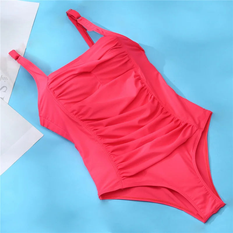 Adjustable Figure-Flattering One-Piece Swimsuit