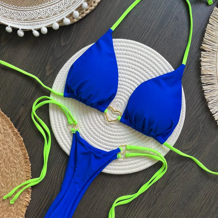 Tie Decorative Adjustable Two-Piece Bikini