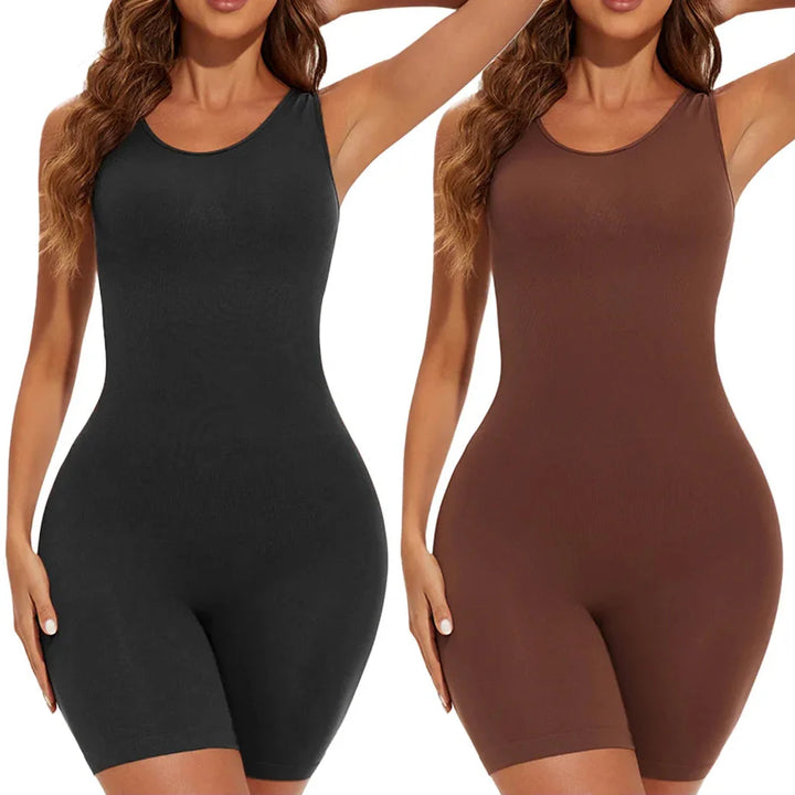 Neutral Stretch Figure-Shaping Jumpsuit