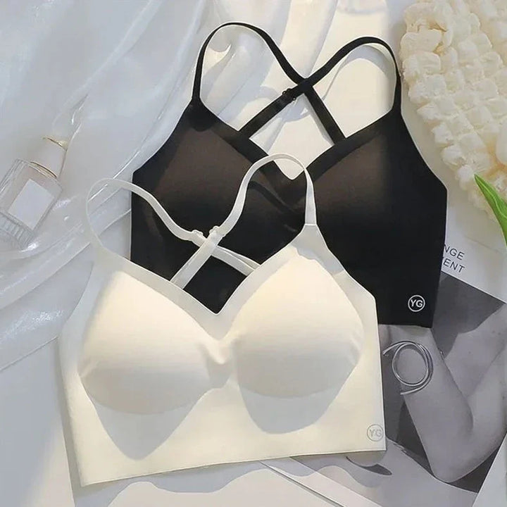 Seamless Adjustable Open-Back Bra