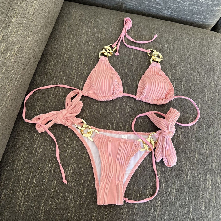 Two-Piece Bikini Set Adjustable Generous Fit
