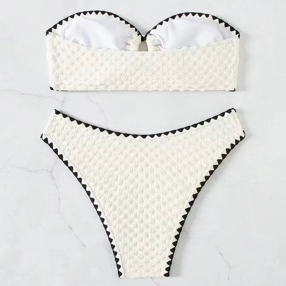 Bandeau Strapless High-Comfort Two-Piece Swimsuit