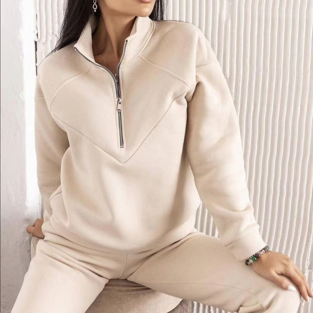 Hoodie and Long Pants Warm Adjustable Lounge Set