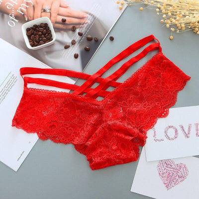 Lace panties with stripes