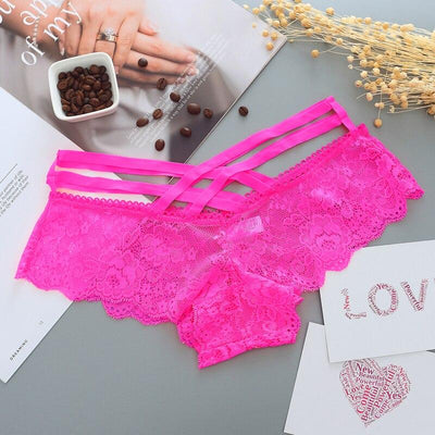 Lace panties with stripes