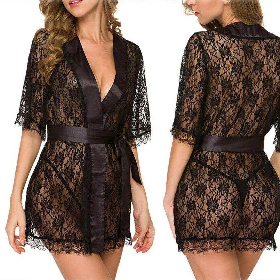 Lace bathrobe