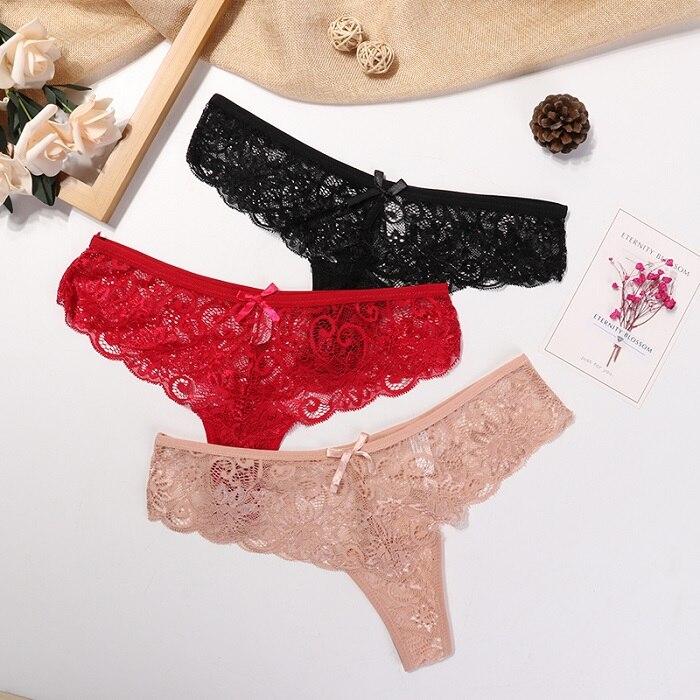 Lacy thong 3 pieces set