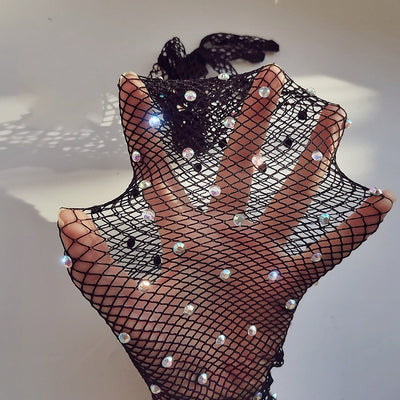 Fishnet gloves