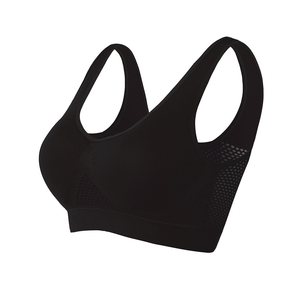 Sports bra with mesh