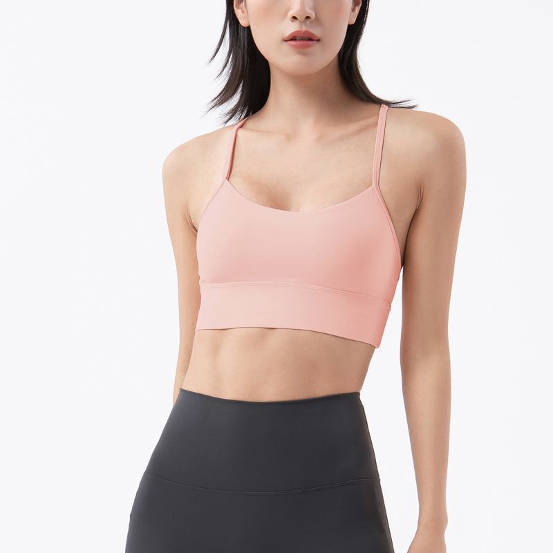 Sports bra with thin straps