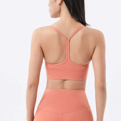 Sports bra with thin straps