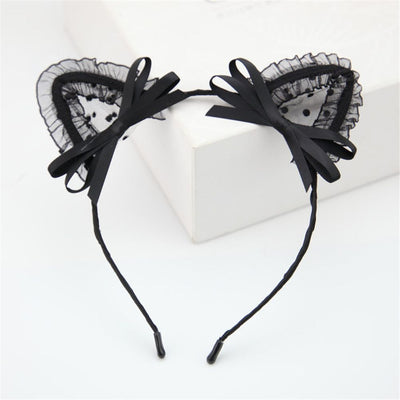 Lace headband with ears