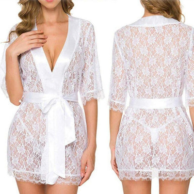 Lace bathrobe