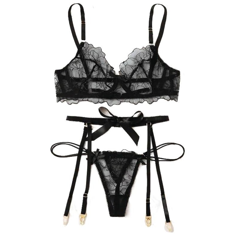 Lace evening lingerie set