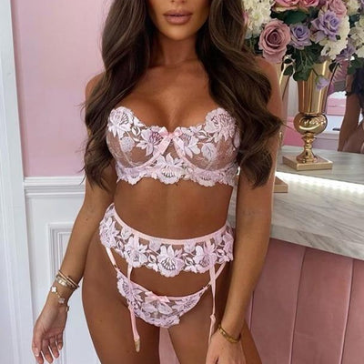 Lace evening lingerie set