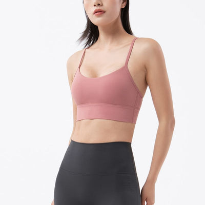 Sports bra with thin straps