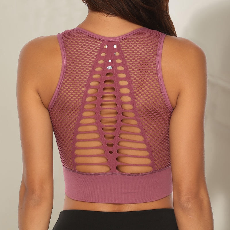 Mesh sports bra