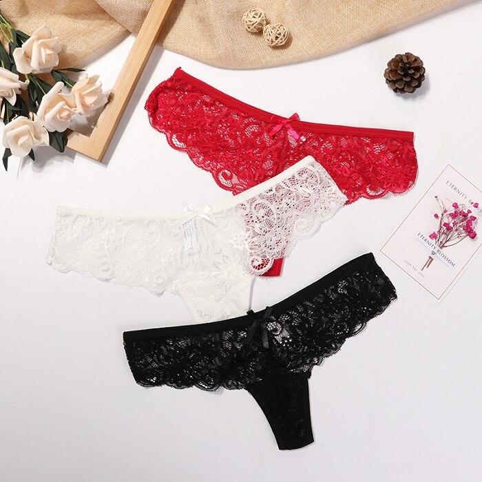 Lacy thong 3 pieces set