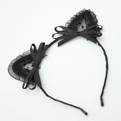 Lace headband with ears