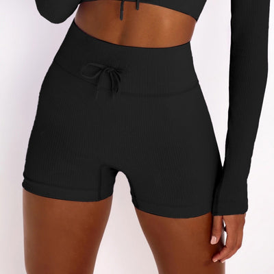 High-waisted sports shorts